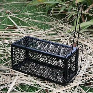 Humane Live Catch Rat Trap Cage, PVC Coated Single <b>Door</b> Metal Mouse Trap with Built-in Bait Tray - Product Image 6