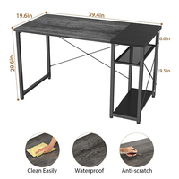 Table d'ordinateur de 39 pouces, poste de travail de jeu, bureau d'écriture, table de bureau en bois