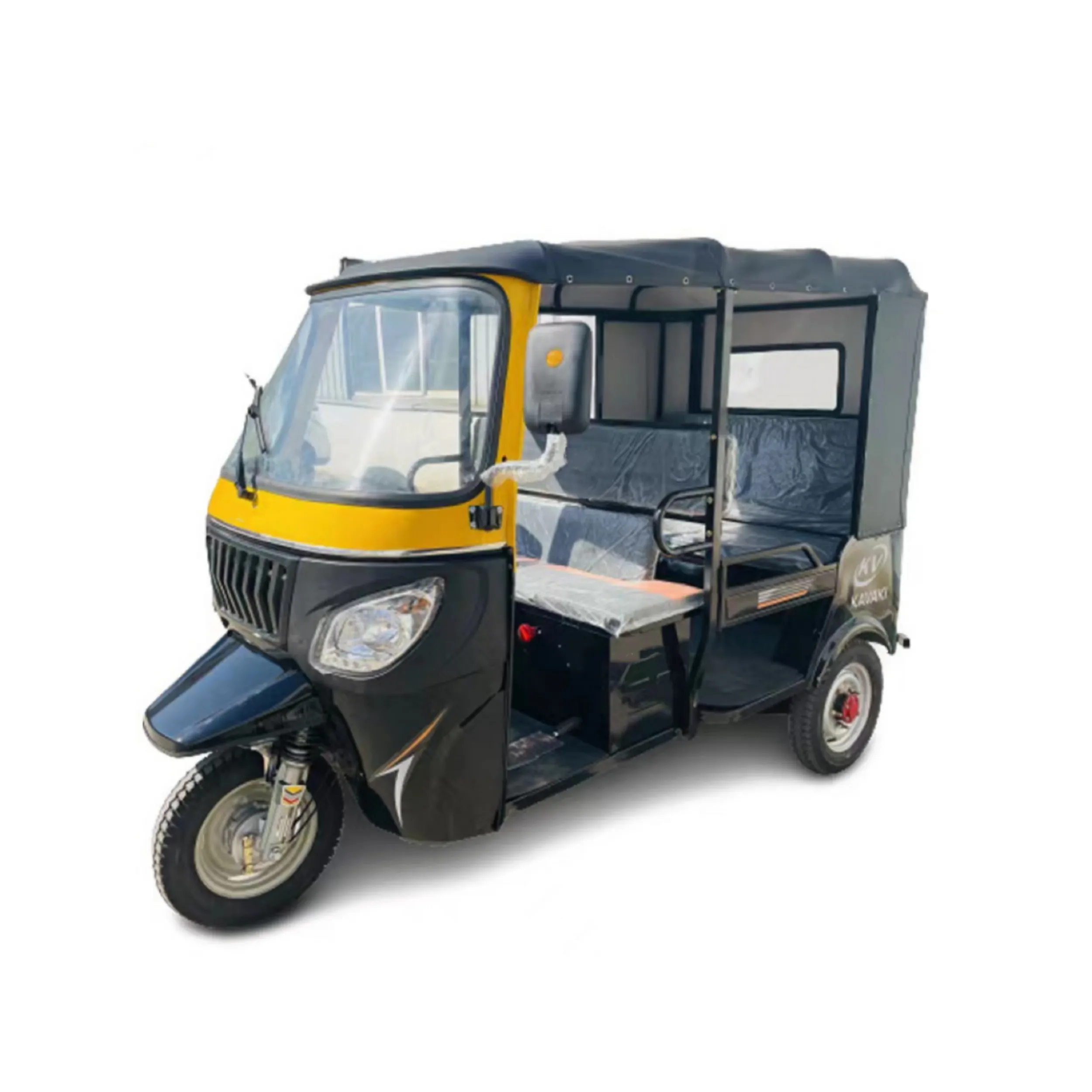 Doğu afrika'ya ihraç güney afrika çevre dostu tuk-tuk yüksek güç tuktuk bajaj yetişkin yolcu bölmeli elektrikli üç tekerlekli bisiklet