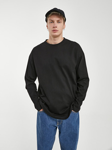 GRANDE NOVITÀ T-shirt Unisex Minimalista alla Moda Oversize da Uomo 100% Cotone Casual Stampata Traspirante a Maniche Lunghe con Motivo - Product Image 3