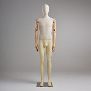 Mannequin en tissu homme/femme <span class=keywords><strong>pas</strong></span> <span class=keywords><strong>cher</strong></span> avec pose réglable, mains en <span class=keywords><strong>bois</strong></span>, pour vitrine de magasin de vêtements, avec base roulante - Product Image 4