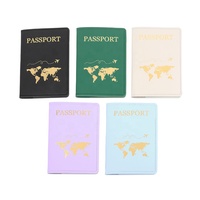 Mode plaine Texture PU cuir passeport couverture porte-billet diverses couleurs passeport protection de haute qualité