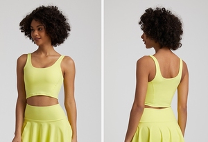 Áo Ngực Thể Thao Thoáng Khí Mềm Mại Cảm Giác Khỏa Thân Áo Hở Eo Trang Phục Tập Thể Dục Đi Bộ Ngoài Trời Tùy Chỉnh Quần Áo Tập Gym Yoga Thể Dục Cho Nữ - Product Image 4