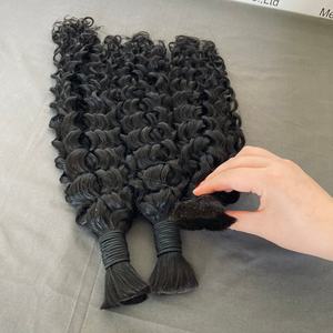 Extensions de cheveux naturels sans trame, mèches de cheveux humains pour tresses, mèches de cheveux naturels bouclés - Product Image 2