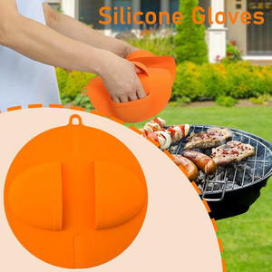 Gants de barbecue en silicone flexibles et antidérapants pour l'extérieur, gants anti-brûlure résistants à la chaleur, de qualité alimentaire, faciles à utiliser, gants de four - Product Image 1