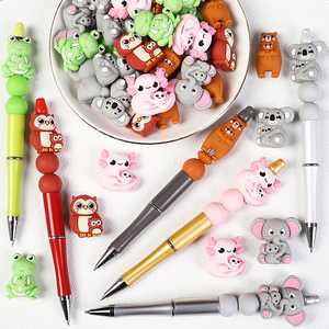New Silicone Cartoon 3D Beads Cute Animal Mom 3D Beaded Jewelry DIY Accessories Bulk Pack - Product Image 5