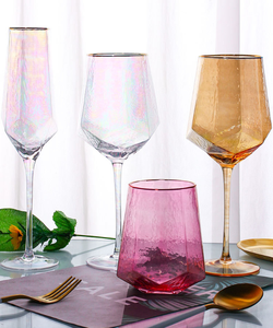 Verre à <span class=keywords><strong>vin</strong></span> rouge style nordique INS minimaliste 500 ml sans plomb ni chrome, <span class=keywords><strong>gris</strong></span> fumé, ambre, violet, arc-en-ciel - Product Image 6