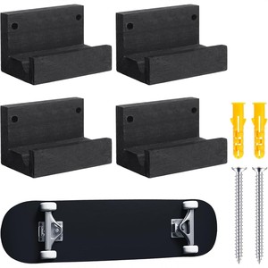 Soporte de almacenamiento de madera para patinetas, de una sola capa, para colgar en el garaje. - Product Image 2