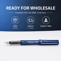 Set Pulpen Fountain Dengan 2 Kantong Tinta Perlengkapan Kantor Sekolah Grosir