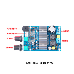 100w כוח מגבר מודול tpa3116 בס כבד מגבר אודיו לוח 12v סאב וופר מגבר אודיו - Product Image 3