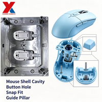 Moule d'injection plastique de précision pour couvercle de molette de souris d'ordinateur, en matériaux ABS/PP/PC