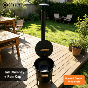Stufa a Legna Portatile per <span class=keywords><strong>Campeggio</strong></span> con Canna Fumaria, Attrezzatura per Riscaldamento e Cucina, Ideale per Escursioni, Picnic e Giardino - Product Image 3
