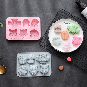 <span class=keywords><strong>Moule</strong></span> en <span class=keywords><strong>silicone</strong></span> Maisons, 6 motifs de chouettes différents, pour <span class=keywords><strong>chocolat</strong></span>, bonbons, savon et pâtisserie - Vente chaude - Product Image 2