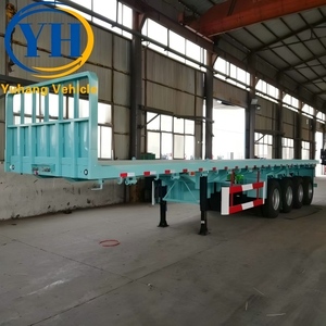 Nuestro Remolque de Plataforma Plana de 48 Pies con Panel Frontal al Precio Más Bajo en Venta |   Fabricante de <span class=keywords><strong>Remolques</strong></span> de Plataforma de 3 y 4 Ejes - Product Image 1