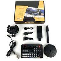 Ensemble d'équipement de podcast en anglais certifié CE F998, 240 microphones pour diffusion en direct, réponse en fréquence 20Hz-20KHz, 70dB