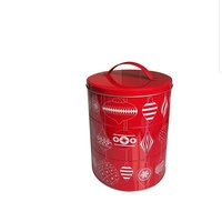 Boîtes en fer blanc pour gâteaux et chewing-gums, modèle XY25250, finition brillante, forme ronde, à trois couches connectées pour le stockage alimentaire