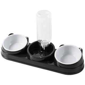 Ensemble de gamelles pour chat avec distributeur d'eau automatique, double mangeoire pour chats, en acier inoxydable, forme arrondie, station d'alimentation 2 en 1 pour animaux de compagnie - Product Image 5