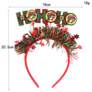 En gros Drôle Lettre HOHO Ruban De Couleur De Noël Bandeaux Étoiles Créatives Fête De Noël Chapeaux - Product Image 6