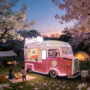 Custom Color Mobile Food Van Commercial Food Truck <b>Trailer</b> for Hamburger Taco BBQ - Product Image 1