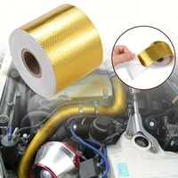 Rouleau de bandage d'échappement universel en or pour voitures, motos, 5m/10m de long et de masquage élevé.