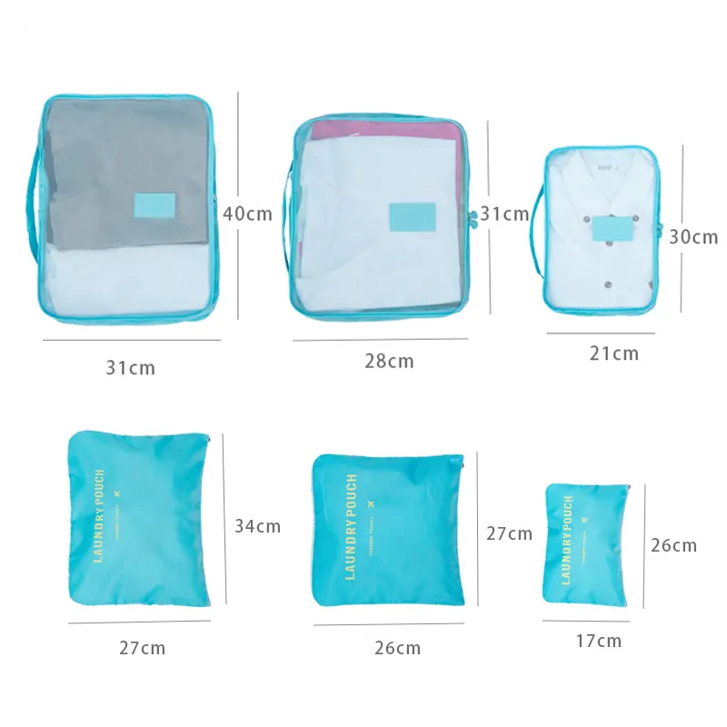 Multi-functional Six-piece Travel Storage Bag Set Luggage Finishing Storage Bag Large Capacity Storage Bag