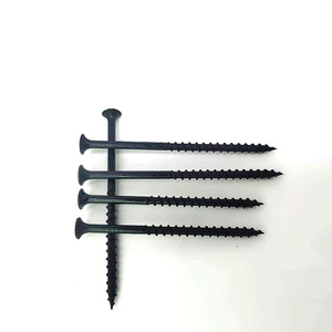 Tornillos para paneles de yeso de alta resistencia con rosca gruesa, fosfatados en negro, con cabeza avellanada y ranurada, tornillos autorroscantes métricos para madera - Product Image 1