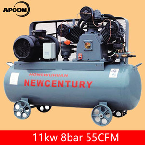 เครื่องอัดอากาศแบบลูกสูบ APCOM 380V แบบหล่อลื่นด้วยน้ำมัน สำหรับอุตสาหกรรม พร้อมถังแรงดันและมอเตอร์ - Product Image 4