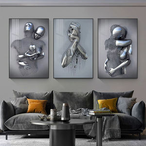 Quadro Decorativo <span class=keywords><strong>Moderno</strong></span> da Parete per <span class=keywords><strong>Soggiorno</strong></span>, Dipinto su Tela Incorniciato, Decorazione Astratta con Figure - Product Image 1