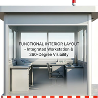 Caseta de Seguridad Personalizable, Portátil, Prefabricada, Moderna, Transpirable, con Estructura de Acero Rectangular, Ecológica