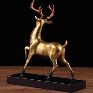 Ornements de cerf Sika en <span class=keywords><strong>laiton</strong></span> de haute qualité cadeaux d'artisanat en métal de cuivre coloré pour les décorations de maison et de bureau - Product Image 3