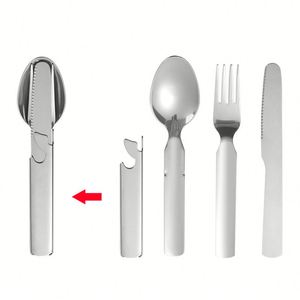 Juego de Cubiertos Ecológicos de Paja de Trigo para Exteriores, Portátil para Viajes, Combinación de Cuchillo, Tenedor y Cuchara para Camping - Product Image 5