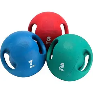 Wholesale Professional Gym Equipment Rubber Medicine Ball With Two Handles