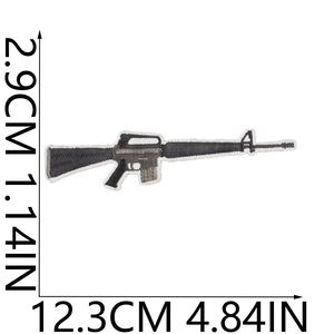 Factory Sell No Minimum Custom Embroidery Iron on Gun Sniper Rifle Bomb Patch for Clothes Bag Biker <b>Jacket</b> - Product Image 4