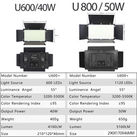 Lumière vidéo LED-600, lumière de photographie professionnelle, réglable en intensité, 3200-5600K, pour studio, diffusion en direct, maquillage, photographie en direct