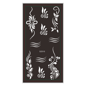 Ingrosso Fiore di Arte Classica Riutilizzabile Henna Tatuaggio Pittura Stencil viso di lusso per il corpo Wist impermeabile henné finto tatuaggio temporaneo - Product Image 3