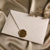 Enveloppe de carte de vœux de Noël de marque Factory RX avec logo en relief et pochette en papier de soie
