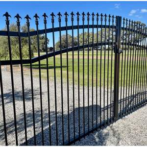 Puerta de Hierro Forjado <span class=keywords><strong>Prima</strong></span> con Diseño de Hojas y Enredaderas y Vidrio Templado Transparente para una Entrada Elegante al Hogar - Product Image 5