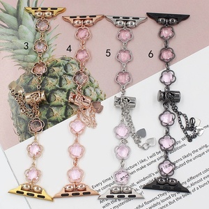 สายนาฬิกาข้อมือ Uro Dressy Jewelry สำหรับ Apple Watch ขนาด 49 มม. 45 มม. 41 มม. 40 มม. 44 มม. สายนาฬิกาหรูหราประดับมุกและโลหะ - Product Image 4