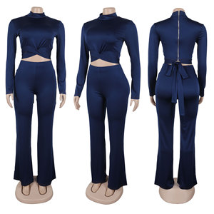 Moda autunno nuovo Set di pantaloni due pezzi <span class=keywords><strong>aderente</strong></span> da <span class=keywords><strong>donna</strong></span> abito Casual Sexy taglie forti Set 2 pezzi da <span class=keywords><strong>donna</strong></span> - Product Image 5