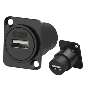 USB-2.0 socket module A port to B port double-pass front A rear B printing port cabinet panel presa USB