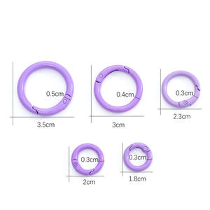 Mousqueton ouvrable en alliage peint par pulvérisation avec anneau en O, clip porte-clés, connecteur crochet pour boucles, bijoux légers et tendance - Product Image 6