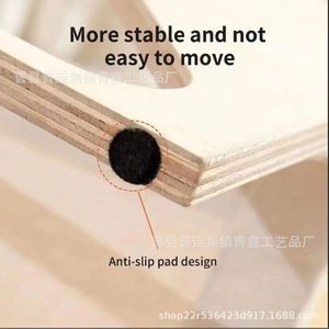 Bone Shaped Wooden Dog <b>Scratching</b> <b>Post</b> With Pull Out Box Durable For Home Use - Product Image 3