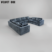 Nouvel Arrivage Ensemble de Canapés Modulaires Cloud à Assise Profonde et Confortable, Compressé sous Vide, Mobilier de Salon Moderne