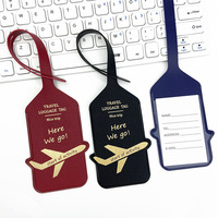 Étiquette de bagage en cuir PU, étiquette de bagage pressée à chaud pour l'enregistrement à bord, étiquette de bagage en cuir, carte d'embarquement en PVC