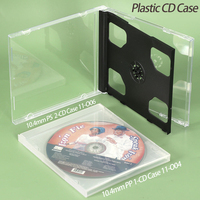 Boîtes de rangement en plastique YUZMEI pour CD, 5,2 mm, fines, individuelles, de remplacement, avec plateau noir pour DVD, CD, Blu-ray