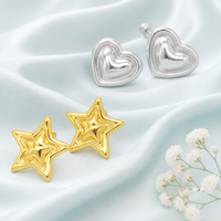 Boucles d'oreilles simples et chics en acier inoxydable, imperméables, résistantes à la transpiration, couleur or, bijoux élégants et tendance pour un usage quotidien