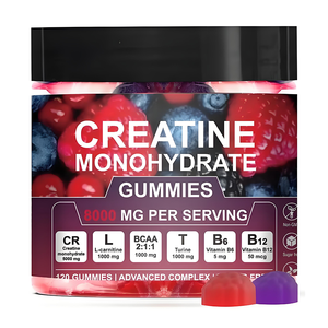 Gomitas de Monohidrato de Creatina para Hombres y Mujeres, Sin Azúcar, Veganas, Marca Blanca, para el Crecimiento Muscular y el Apoyo Inmunológico, 120 Unidades - Product Image 1