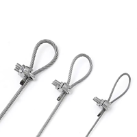 Clip de câble en acier inoxydable AISI304/316 de 3-25 mm, hautement poli, forgé à froid, avec boulon en U, pour connexions de câbles, ligne de sécurité
