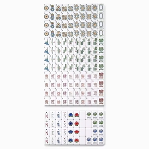 Mahjong américain 160 pièces 32 mm en acrylique avec dos imitation bois, avec tapis <span class=keywords><strong>marocain</strong></span> orange et vert, en stock, <span class=keywords><strong>jeu</strong></span> de club pour 4 joueurs - Product Image 3