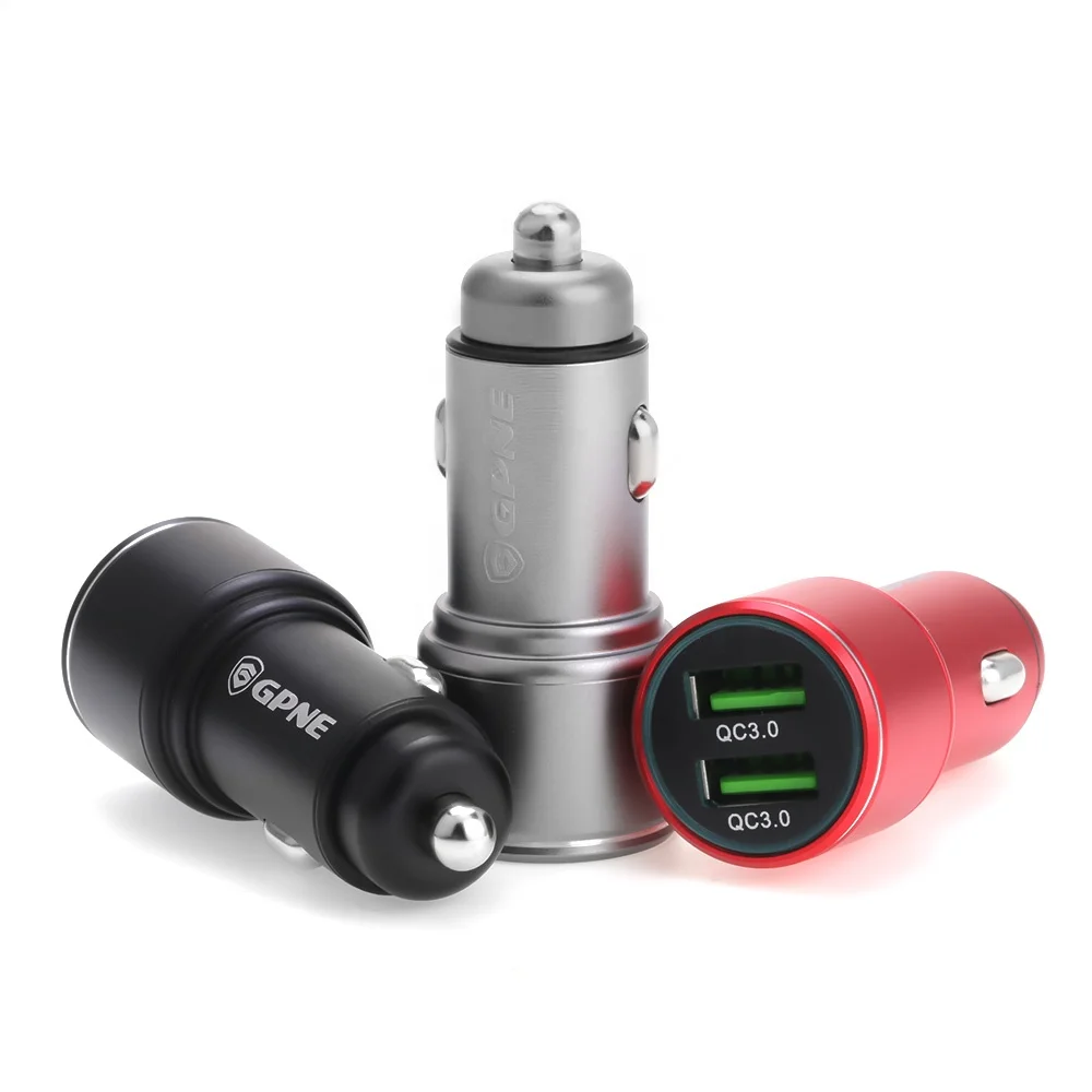 Беспроводной DC 5V 3A CQ3.0 Быстрая Зарядка Тип C двойная 2 розетка автомобильное usb зарядное устройство для смартфона